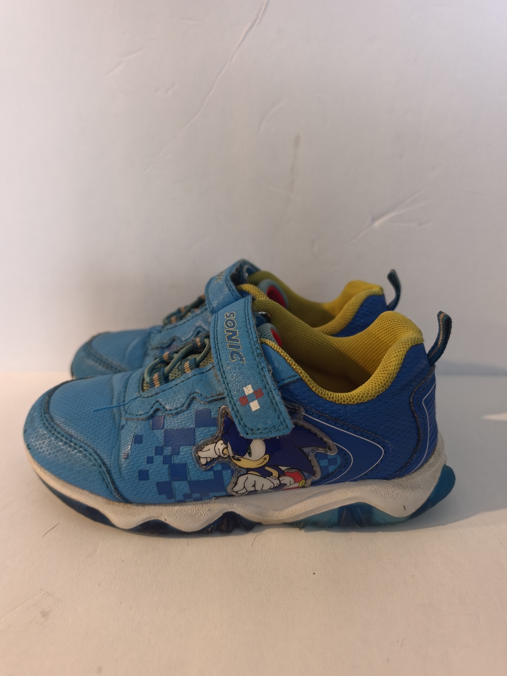 Blue Kids Sneakers with Character Detail and Hook-and-Loop Strap